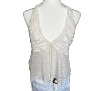 Off white halter mesh top sz xl